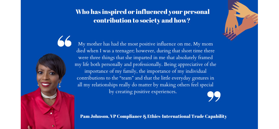 Pam Johnson, VP Compliance & Ethics-International Trade Capability